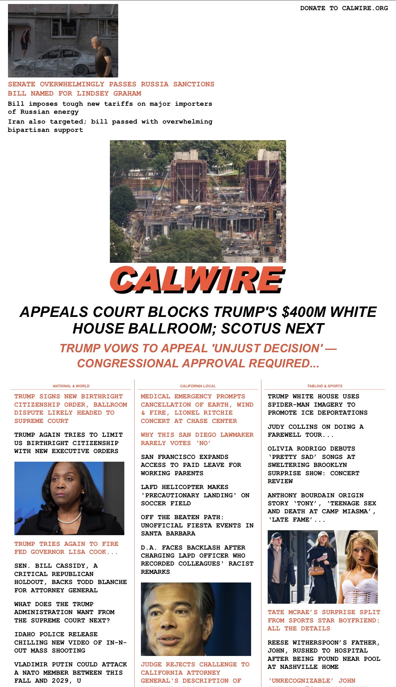 1. CALWIRE.org screenshot