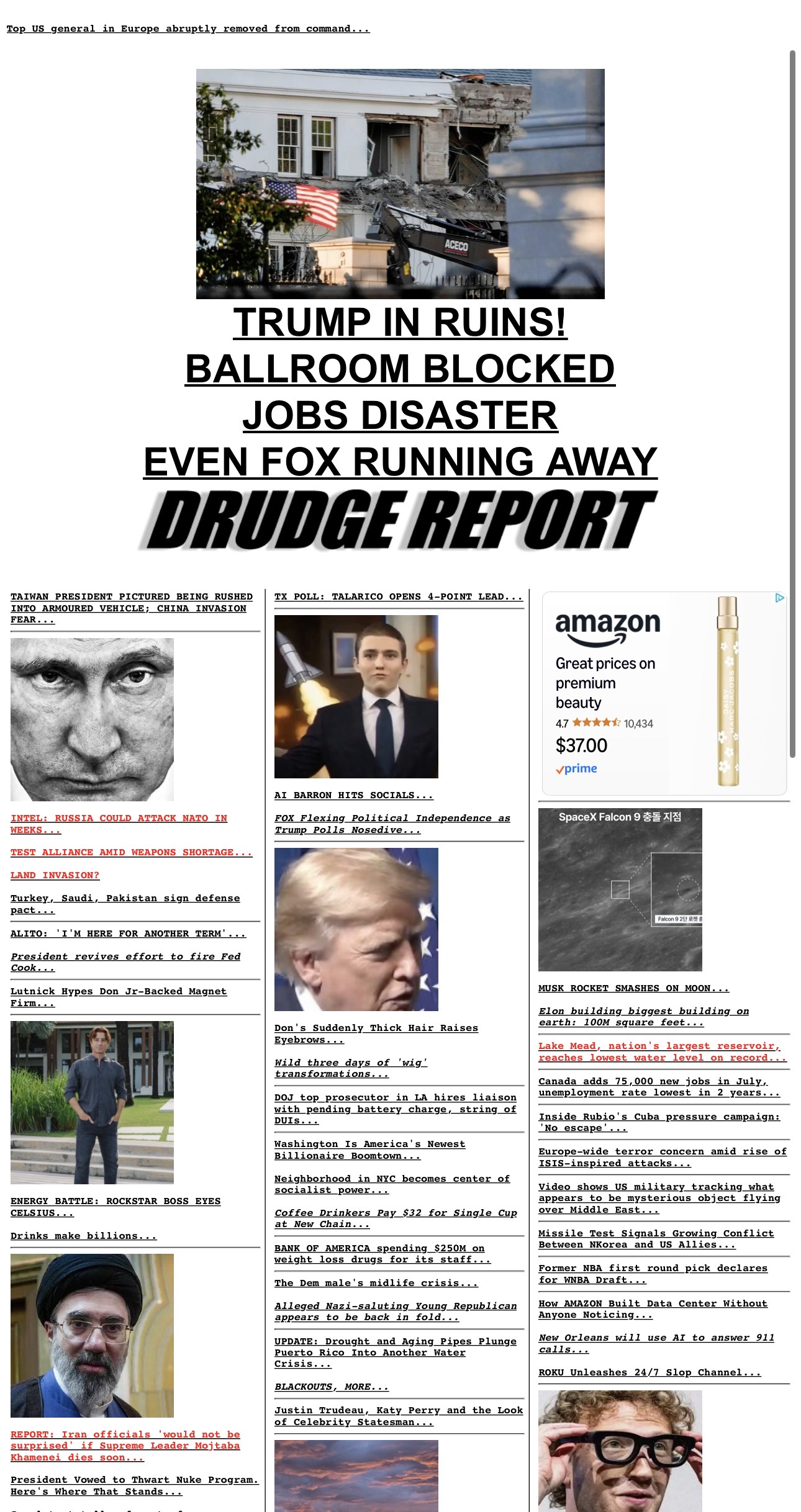 5. The Drudge Report (still) screenshot