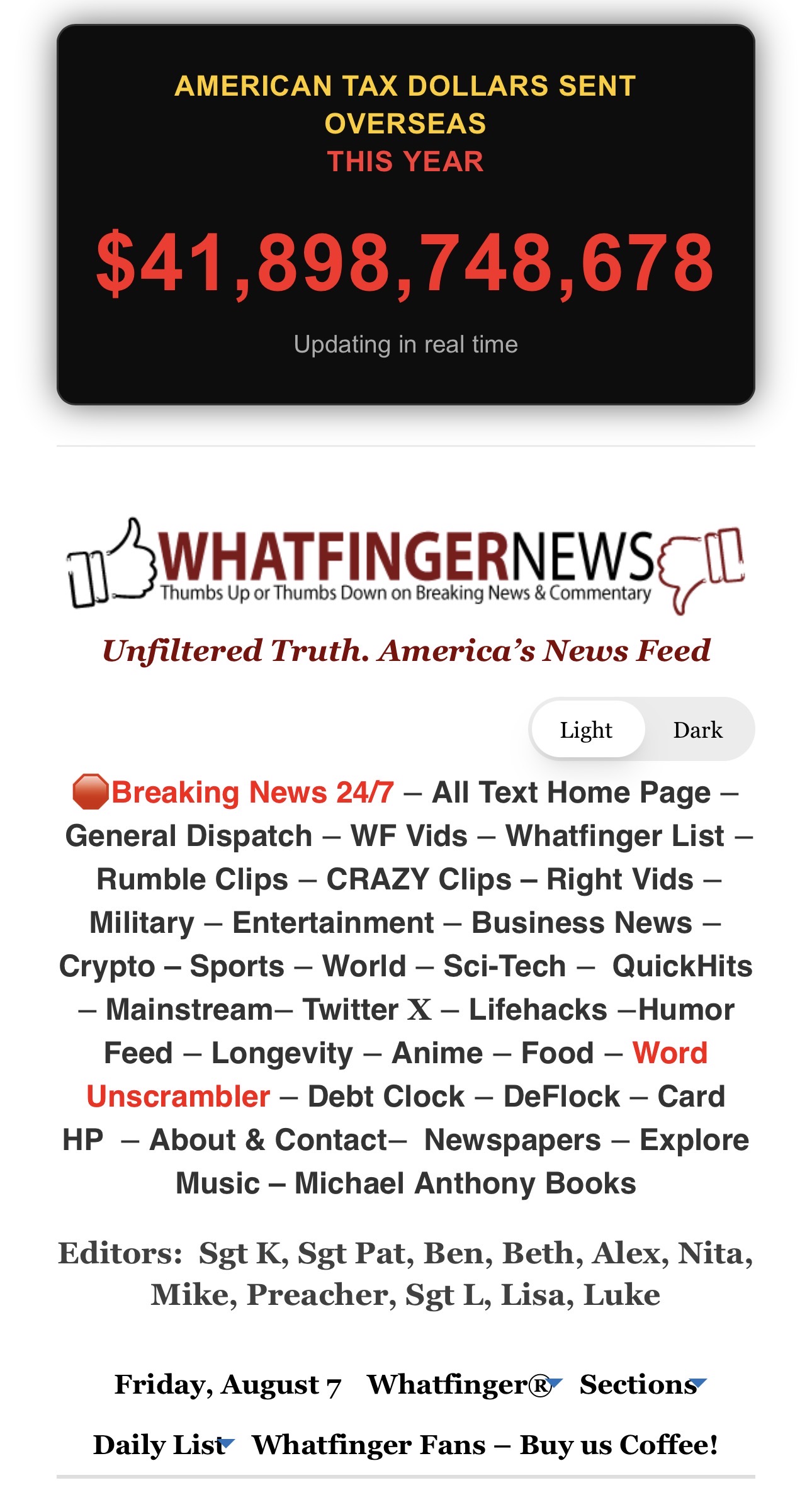 Whatfinger News screenshot